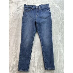 Levis 311 Jeans Womens Sz 30 Blue Shaping Skinny Stretch Mid Rise Whiskered Fade